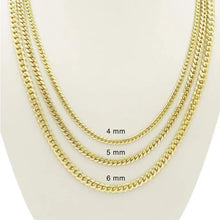 Load image into Gallery viewer, 4mm 14k Solid Gold Miami Cuban Link Chain