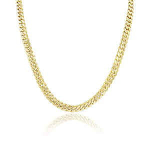 9mm 14k Solid Gold Cuban Link Chain