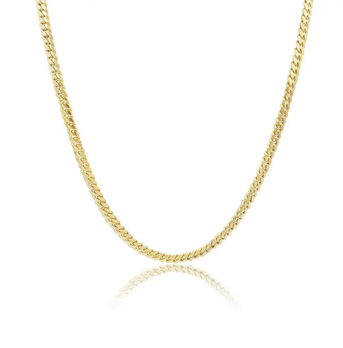 9mm 14k Solid Gold Cuban Link Chain